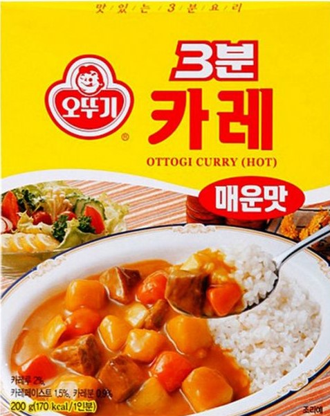 不倒翁 3分钟即食咖喱【特辣 HOT】韩国进口 速食咖喱盖浇拌饭酱 (蒸煮袋) 200g